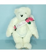 Vermont Teddy Bear Company Valentine I LOVE YOU Sash Angel Wings Plush 1... - £31.15 GBP