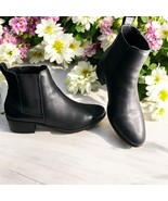 Steve Madden Dover Ankle Boots Women Size 7 M Black Genuine Leather Chelsea - $61.88 CAD