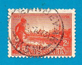 Australia Used Stamp (1934) 2p Yara Yara Tribesman Scott #142 - £3.07 GBP
