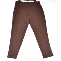 NTouch Women&#39;s Pant&#39;s Brown Ankle Button Size 1X - £16.85 GBP