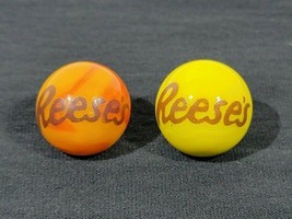 2 Vintage Reese&#39;s 1&quot; Glass Marbles - $18.81