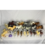 Vintage Breyer Toy Horse Pony Lot Of 24 Plastic Brown Gray Gold - $150.00