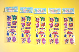 LOT 5x STICKERS SHEETS SUPER WINGS TRANSFORMER ROBOT JET AIRPLANE DIZZY ... - £5.33 GBP