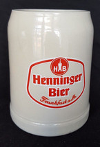 Vintage Beer Mug Henninger Brewery Bier Stein Frankfurt Germany 0.5 litr... - $33.14