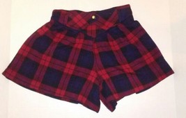 Vintage Girls Plaid Wavy Shorts - $10.89