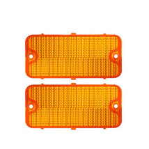 67 68 Chevy Pickup Truck Amber Park Light Lamp Plastic Lens Pair 1967 1968 - $11.41