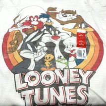 Looney Tunes T Shirt Bugs Bunny Taz Group White Cotton Mens Size S NEW - £7.86 GBP
