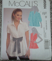 Mccalls m5664 Misses Flared Shirts sewing pattern sz 14-22 Uncut - $10.00