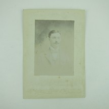 Cabinet Card Photograph Man Suit Bow Tie Dougherty Bros Springfield Ohio Antique - £9.48 GBP
