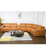 Power Recliner Sectional Sofa Set: Leather, USB, Storage Console - $4,602.58 CAD