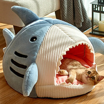 Enclosed Warm Cat Bed For Portable Pet Beds Sweet Kittens Basket Cushion Cat Pil - £31.96 GBP+