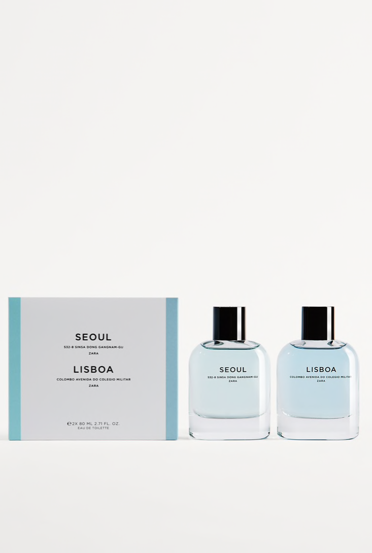 Zara Men Seoul 80ml + Lisboa 80ml Duo Set Eau De Toilette Fragrance 2 x 2.7oz - £30.99 GBP