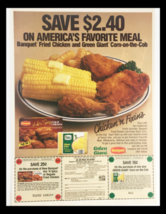 1985 Banquet Hot &#39;n Spicy Fried Chicken Mix Circular Coupon Advertisement - £14.91 GBP