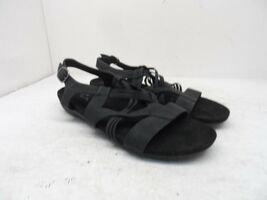 Easy Street Women's Slip-On Casual Flat Sandals Black Size 9.5M - $21.37