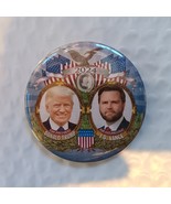 2.25&quot; Button Inauguration Day Donald Trump JD Vance Pin Pinback Badge Pr... - $6.82 CAD