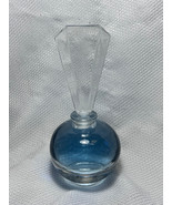 Vtg Art Deco Ground Glass Stopper Glass Vanity Dressing Table Perfume Bo... - £39.87 GBP