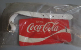 Enjoy Coca-Cola with Swirl Luggage Tag with White Strap New in Bag - £3.51 GBP