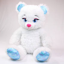Disney Build A Bear Workshop BABW Frozen Elsa White Sparkly Plush Stuffed Teddy - £9.20 GBP
