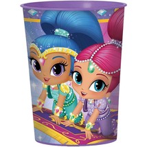 Shimmer &amp; Shine Keepsake Stadium Cup Birthday Party Supplies Plastic 1 Ct - £2.60 GBP