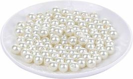 Weebee 200Pcs Glass Pearl Beads Loose Spacer Round Czech, Cream /4mm - £8.65 GBP
