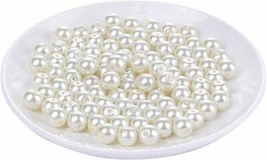 Weebee 200Pcs Glass Pearl Beads Loose Spacer Round Czech, Cream /4mm - $11.00