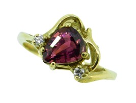 14k Yellow Gold Pear Shape Pink Genuine Natural Tourmaline Ring Jewelry ... - $400.95