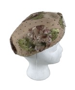 Vintage Pillbox Hat w/ Dusty Pink Floral Glitter Valerie Modes Fascinato... - $36.47