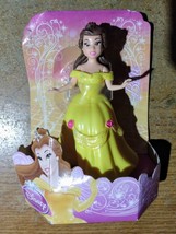 Disney Doll BELLE Beauty &amp;The Beast Polly Pocket Magiclip Size Glitter Dress NEW - £7.86 GBP