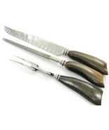 Vintage Lewis Rose &amp; Co. Knife &amp; Fork Carving Set Stainless Steel IOB - £31.10 GBP