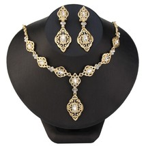 Sunspicems Gold Color Women Jewelry Sets Morocco Style Earring Necklace Set Musl - £19.02 GBP
