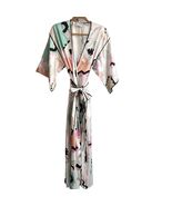 Mary McFadden Collection I Silky Kimono Robe Geometric Abstract Print Sa... - €144,26 EUR