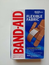 Band-Aid Flexible Fabric Adhesive Bandages Assorted Box of 100 - £7.78 GBP