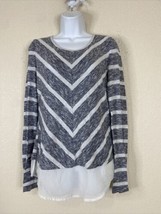 Market &amp; Spruce Womens Size S Diagonal Striped Knit Blouse Long Sleeve - £7.18 GBP
