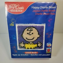 NEW Happy Charlie Brown Latch Hook Kit #25083 J &amp; P Coats Box Damaged - £18.82 GBP