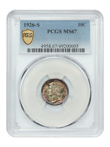 1926-S 10C PCGS MS67 - $12,476.63