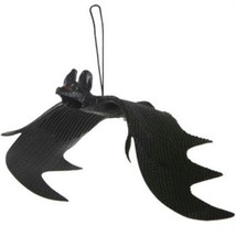 Black Rubber Hanging Bats Spooky Creepy Scary Halloween Decoration (Pack... - $7.41