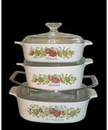♻️ Vintage Corning Ware 7-Pc Spice of Life Casseroles With Lids And One ... - $3,675.53 MXN