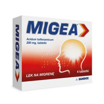 MIGEA 200 MG 4 TABLETS Headache Anti Inflammatory Migraine Pain &amp; Fever ... - £19.23 GBP