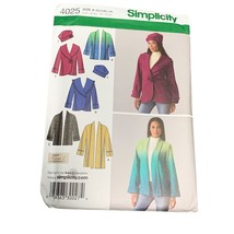 Simplicity 4025 Sewing Pattern Womens Stylish Jacket Hats Sizes 6-24 uncut - £8.66 GBP