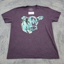 Crazy Train Shirt Men L Purple Cow Uniquely Expressive Fashion Statement... - £14.06 GBP