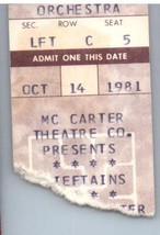The Chieftains Concert Ticket Stub October 14 1981 Princeton New Jersey - £43.51 GBP