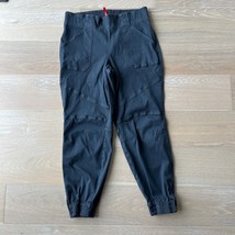 Spanx Stretch Mid Rise Twill Joggers Washed Black 1X - $49.99