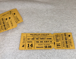 SLY AND THE FAMILY STONE UNUSED 1974 TICKET DETROIT MICHIGAN PALACE USA ... - £7.81 GBP
