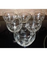6pc Glass Water Wine Juice Iced Tea Drinking Glasses w/ Handle Etched Gr... - $39.99