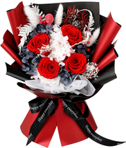Mothers Day Gifts for Mom Wife, Preserved Flowers Bouquet, Forever Rose, Red Ros - £46.65 GBP