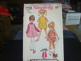 Simplicity 7739 Girl&#39;s Jiffy Jumper Pattern - Size 6 Chest 25 Waist 22 - $23.90