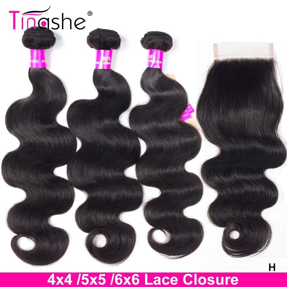 Tinashe Hair Body Wave Bundles With Closure 5x5 6x6 Closure And Bundles Remy - $148.41+