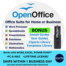 Open Office Suite newest 2023 Lifetime License Works with Word Excel PC Mac - £9.43 GBP