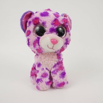 Ty Beanie Boo Pink Purple Leopard Cat Glamour Pink Glitter Eyes 6 inch 2013 - £7.45 GBP