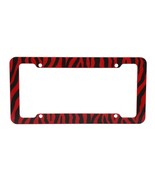 Zebra Red and Black License Plate Frame - £3.95 GBP
